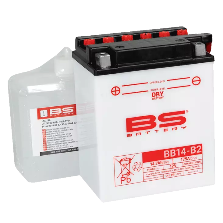 BS Battery BB14-B2 (cp) Conventional Dry charged - Duell muut varaosat ja tarvikkeet - 131301 - 1