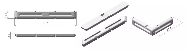 Dan-Fender Mini Multi Dock valkoinen törmäyssuoja 950 x 120 x 52mm - Duell venetarvikkeet - 66041 - 1