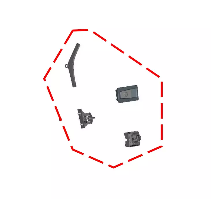 DFK Oven lukko- ja stopparisarja Vasen Premium Polaris Ranger XP 1000 + Diesel - Duell ATV varaosat ja tarvikkeet - 29921 - 1