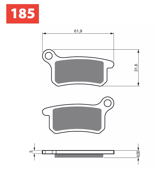 GOLDFREN Jarrupalat 185 Ceramic Carbon K1 - Duell MP varaosat ja tarvikkeet - 68641 - 1