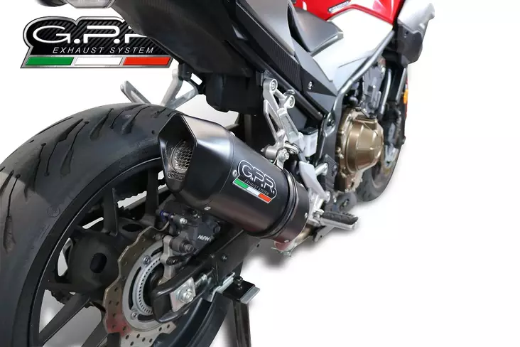 GPR Honda Cb 500 F 2019/20 e4 EC-Approv. slip-on exhaust Furore Evo4 Nero - Duell MP varaosat ja tarvikkeet - 109681 - 1