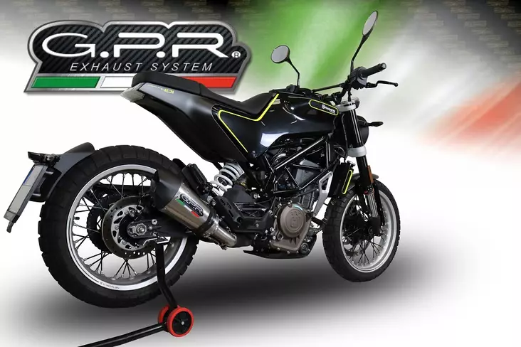 GPR Husqvarna Vitpilen 401 2018/19 e4 EC-Approv. slip-on exhaust GP Evo4 Titani - Duell MP varaosat ja tarvikkeet - 110031 - 1