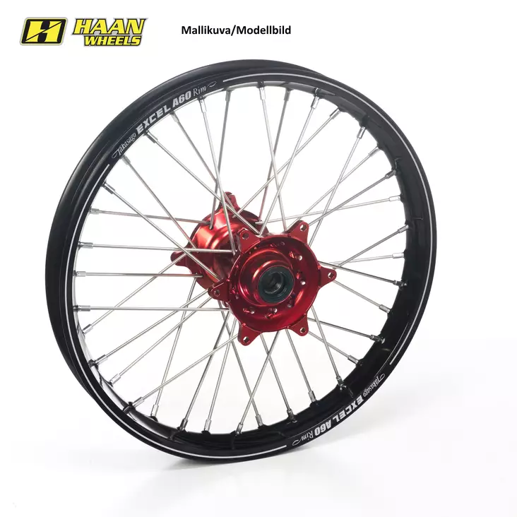 Haan wheel CRF450 13- /CRF250 14- 18-2,15 RED HUB/A60 RIM - Duell MP varaosat ja tarvikkeet - 63421 - 1