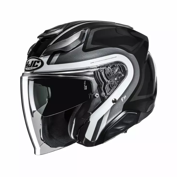 HJC Kypärä F31 Bask Musta/Valkoinen MC5, XS - Duell ajovarusteet - 55561 - 1
