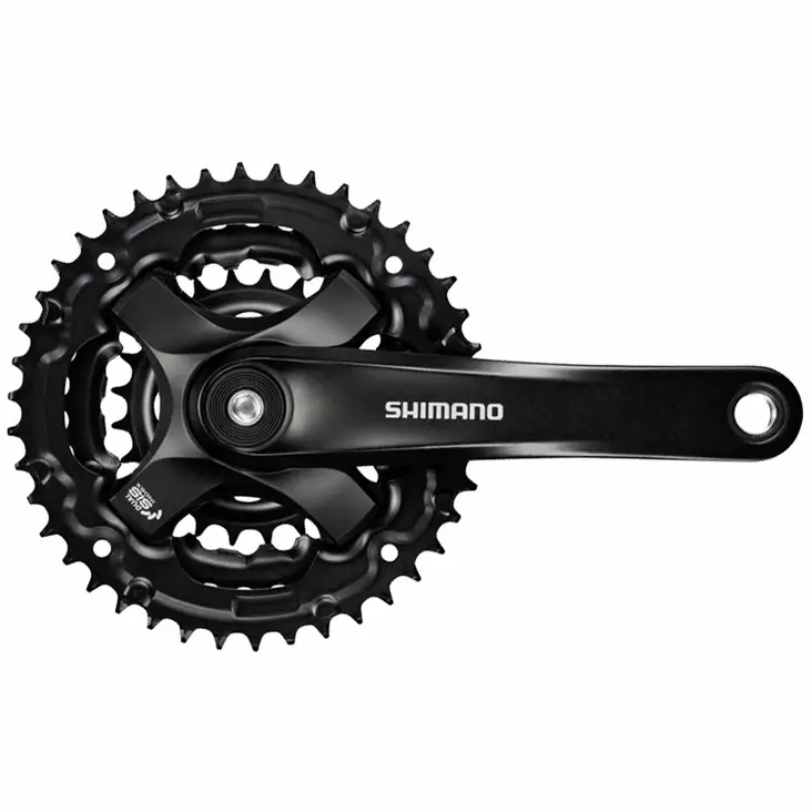 Kampipari SHIMANO FC-M501 22/32/42 170mm alu syvyys 5mm musta - Duell polkupyörien varaosat ja tarvikkeet - 58221 - 1