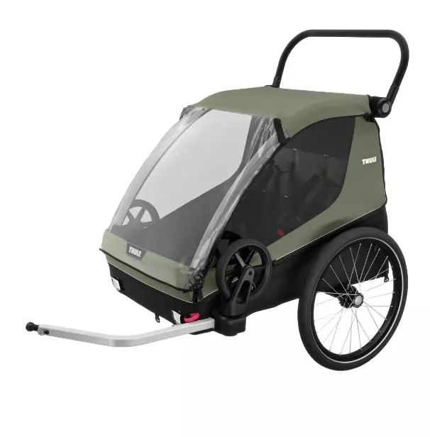 Lastenkuljetusperäkärry THULE Courier Vintage vihreä - Duell polkupyörien varaosat ja tarvikkeet - 139581 - 1