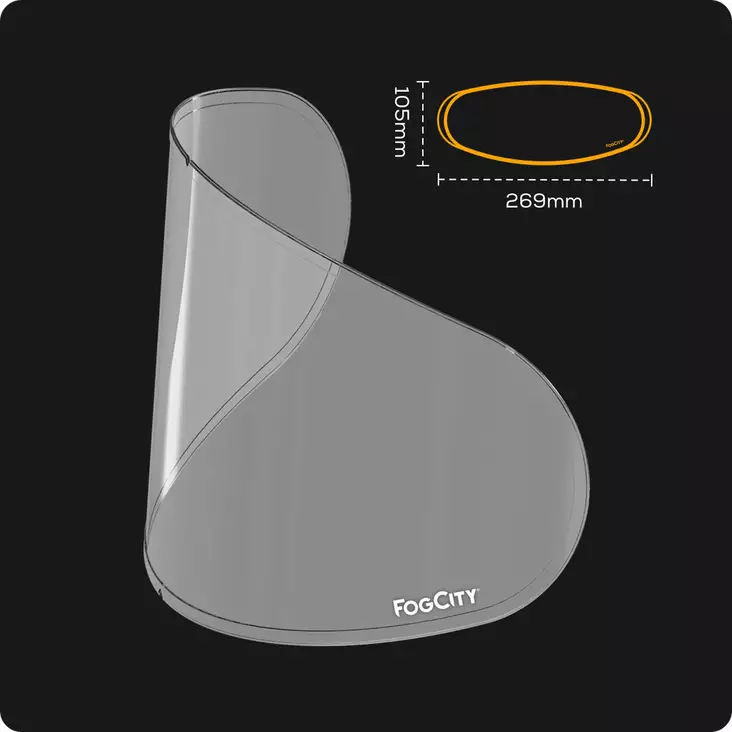 Pinlock FOGCITY Easy Universaali Open Face - Duell ajovarusteet - 58881 - 1