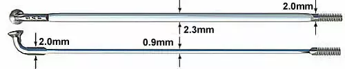 Pinna SAPIM CX-Ray 2.0/0.9x2.2/2.0 X 262mm 14G musta RST 20 kpl sis. nipat - Duell polkupyörien varaosat ja tarvikkeet - 57191 - 1