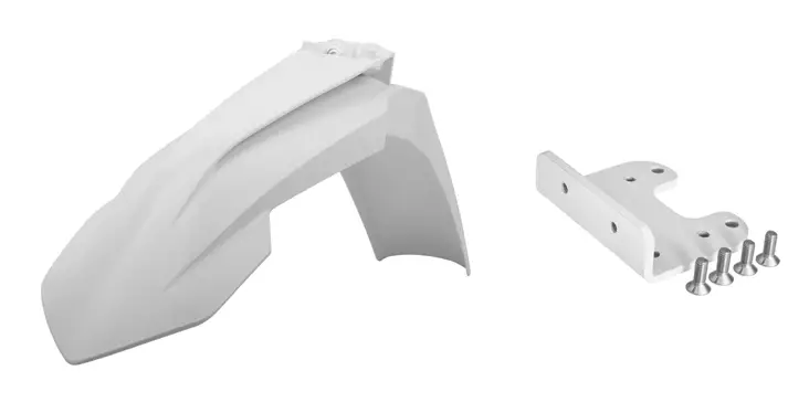 Polisport Kit front fender ktm(17)+adapter SX(07-12) EXC(08-13) white (6) - Duell MP varaosat ja tarvikkeet - 129931 - 1