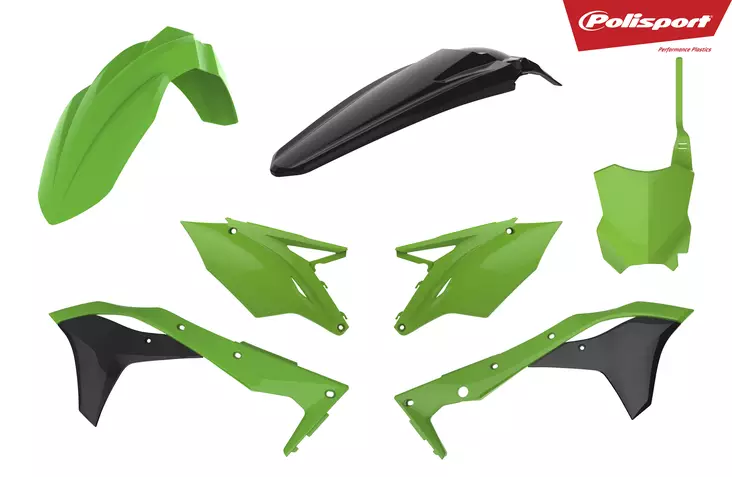 Polisport kit Kawasaki KX450F(16-18) Green/black (1) - Duell MP varaosat ja tarvikkeet - 129981 - 1
