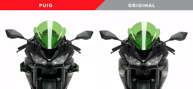 Puig Downforce Spoilers Forkawasaki Zx-6R 18' C/Black - Duell MP varaosat ja tarvikkeet - 94861 - 1