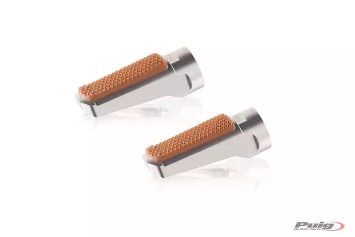 Puig Footpegs Vintage+Rubber Rig/Left C/Silver - Duell MP varaosat ja tarvikkeet - 90601 - 1