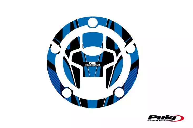 Puig Fuel Cap Cover Radikal Suzuki C/Blue - Duell MP varaosat ja tarvikkeet - 90281 - 1