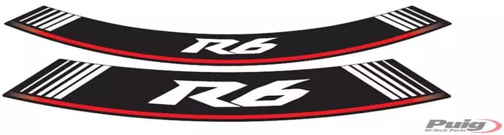 Puig Kit 8 Rim Strips R6 C/Silver - Duell MP varaosat ja tarvikkeet - 92901 - 1