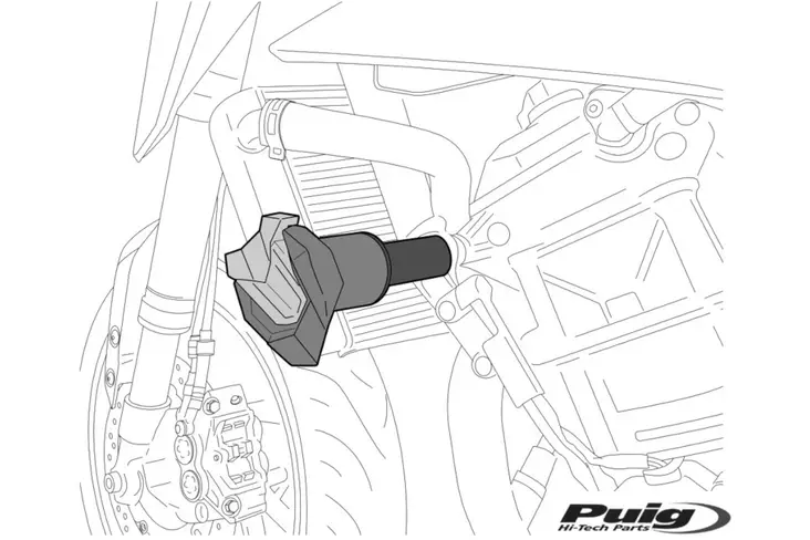 Puig R19 Frame Sliders Triumph Daytona 660 24' C/Black - Duell MP varaosat ja tarvikkeet - 95691 - 1