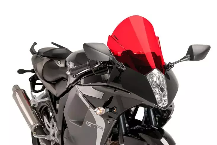 Puig Racing Screen Hyosung Gt650Ir 13-20' C/Red - Duell MP varaosat ja tarvikkeet - 92401 - 1