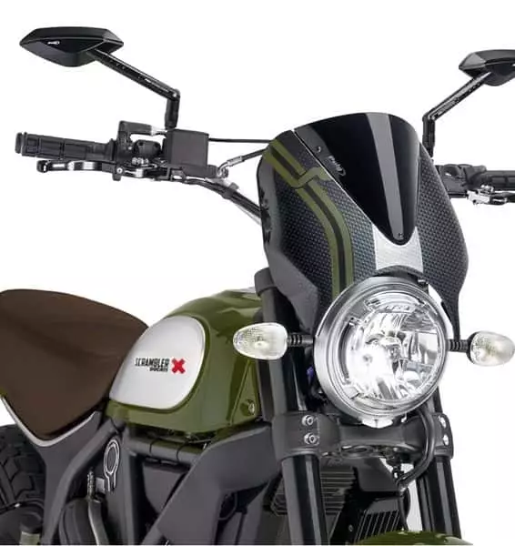 Puig Windshield New Generation Scrambler 15-17 Carb/Bla - Duell MP varaosat ja tarvikkeet - 91611 - 1