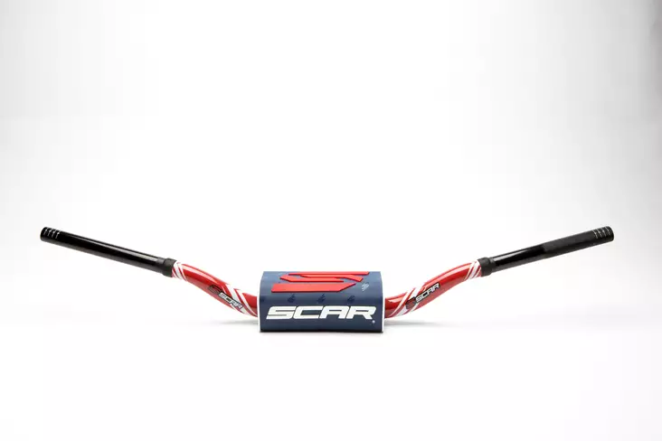 Scar Handlebar O² COLOR Ø28,6 (1 1/8”) - HIGH - RED Bar - DARK BLUE Bar pad - Duell MP varaosat ja tarvikkeet - 75261 - 1