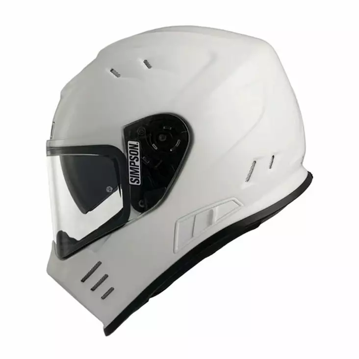 SIMPSON Kypärä Venom 06 solid kiiltävä valkoinen, M - Duell ajovarusteet - 54541 - 1