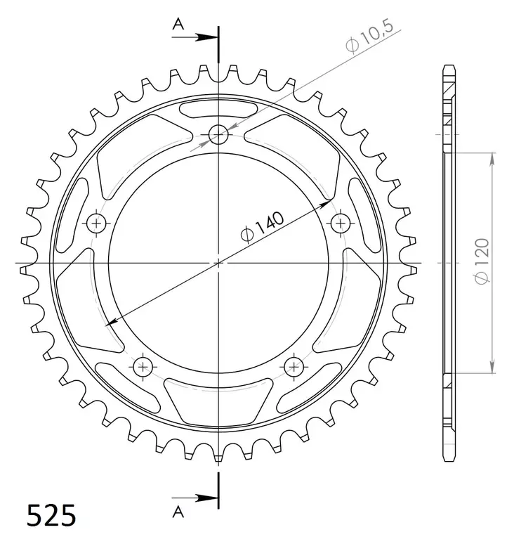 Supersprox / JT Teräs takaratas 1792.42 - Duell MP varaosat ja tarvikkeet - 119881 - 1