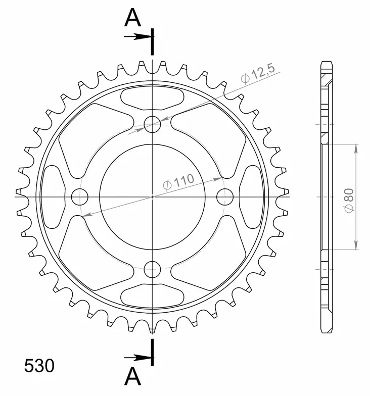 Supersprox / JT Teräs takaratas 284.39 - Duell MP varaosat ja tarvikkeet - 119361 - 1