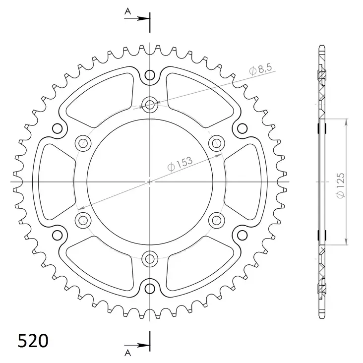 Supersprox Stealth Takaratas HO CR/CRF 87- Kulta 52 - Duell MP varaosat ja tarvikkeet - 118391 - 1