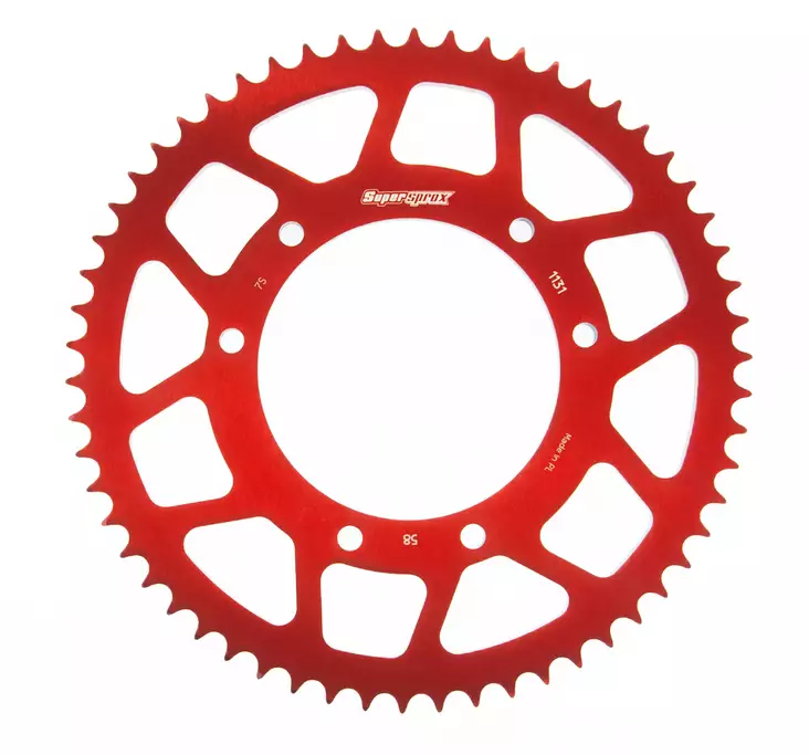 Supersprox Takaratas, Punainen, 58 hammasta (420), Ø105mm, Aprilia, Derbi, Drac - Duell mopojen varaosat ja tarvikkeet - 119371 - 1