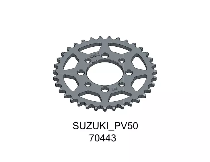 Tec-X Takaratas 35 hammasta (420) Suzuki PV50 - Duell mopojen varaosat ja tarvikkeet - 119771 - 1