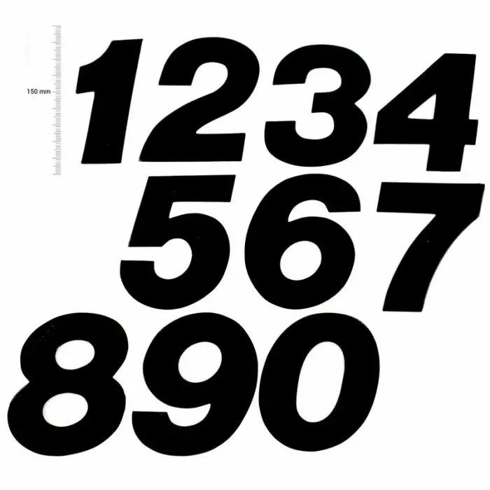 TMV MX Digits 150mm Black '5' (3pcs) - Duell MP varaosat ja tarvikkeet - 87481 - 1