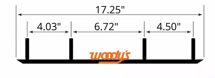 Woodys Trail Hardweld 6" 60° Ohjausrauta C&A Pro - Duell MK varaosat ja tarvikkeet - 23101 - 1