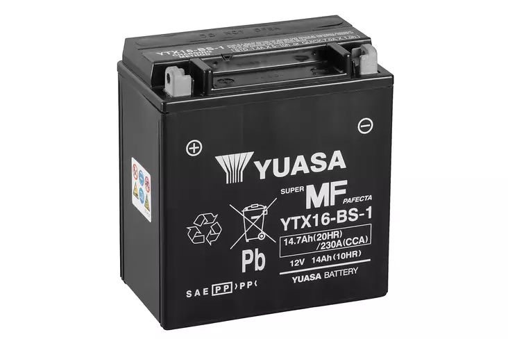 Yuasa akku YTX16-BS-1 (cp) Happopatruuna mukana (3) - Duell muut varaosat ja tarvikkeet - 131901 - 1
