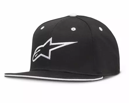Alpinestars Ageless Flatbill Lippis musta/White, L/XL - Duell ajovarusteet - 35771 - 1