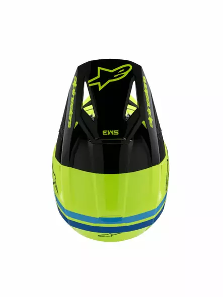 Alpinestars Kypärä SM3 Nuorten Radium Keltainen Fluo/Musta/Sininen, YL 52-53cm - Duell ajovarusteet - 36441 - 1