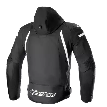 Alpinestars Tekstiilitakki Zaca Vedenpitävä Musta/Valkoinen L - Duell ajovarusteet - 42341 - 1