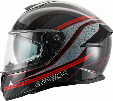 APEX Kypärä FT300 Vienna harmaa/punainen/musta XS - Duell ajovarusteet - 33351 - 1