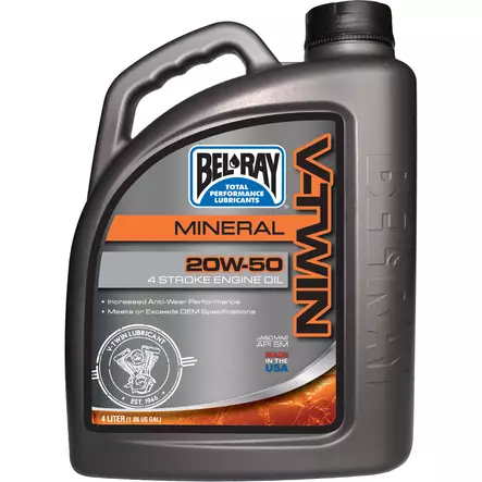 Bel-Ray V-Twin Mineral 20W-50 4L - Duell öljyt ja muut nesteet - 62221 - 1