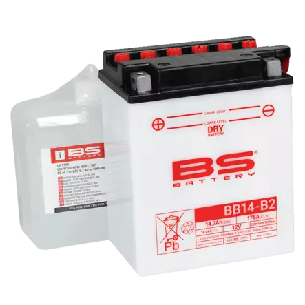 BS Battery BB14-B2 (cp) Conventional Dry charged - Duell muut varaosat ja tarvikkeet - 131301 - 1