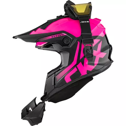 CKX Kypärä + Lasit TITAN Polar Pinkki L - Duell ajovarusteet - 59891 - 1