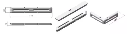 Dan-Fender Mini Multi Dock valkoinen törmäyssuoja 950 x 120 x 52mm - Duell venetarvikkeet - 66041 - 1