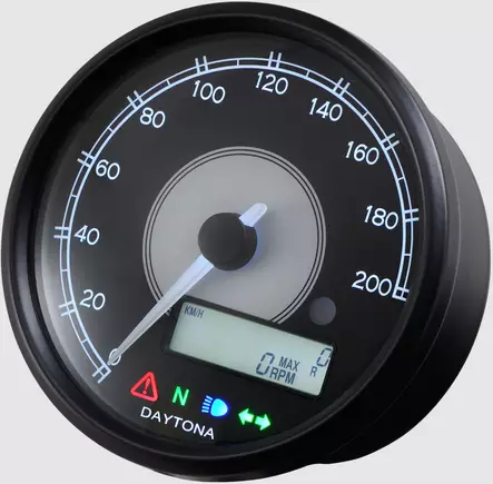 Daytona Velona 80 nopeusmittari 0-200km/h musta - Duell muut varaosat ja tarvikkeet - 116681 - 1