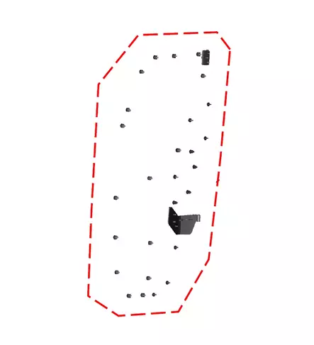 DFK Oven Sarana- + ovikiinnikesarja Oikea Polaris Ranger 570 Midsize 2022-> - Duell ATV varaosat ja tarvikkeet - 29451 - 1