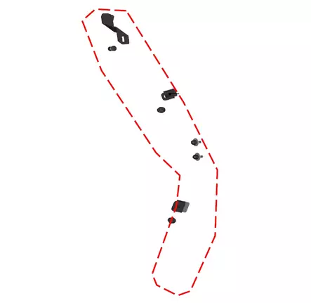 DFK Vasen Ovikiinnike kiinnikesarja CFMoto Zforce 550/800 - Duell ATV varaosat ja tarvikkeet - 29621 - 1