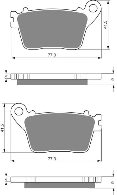 GOLDFREN Jarrupalat 242 Ceramic Carbon AD - Duell MP varaosat ja tarvikkeet - 67581 - 1