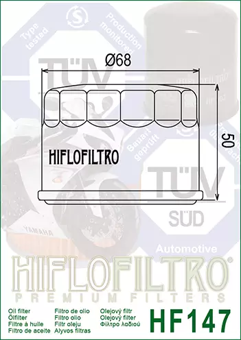 HiFlo öljynsuodatin HF147 - Duell MP varaosat ja tarvikkeet - 141231 - 1