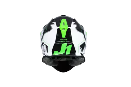 Just1 Kypärä J-18 F Hexa Vihreä Fluo/Valkoinen/Titanium, M - Duell ajovarusteet - 58991 - 1