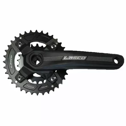 Kampipari LASCO 36/22 170 mm alu nelikantti musta - Duell polkupyörien varaosat ja tarvikkeet - 37581 - 1