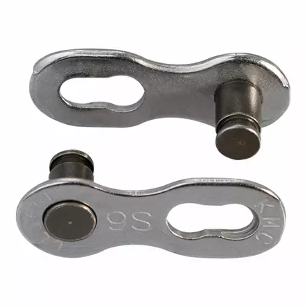Ketjulukko KMC MissingLink 9R Silver EPT 11/128" tappi 6.6mm 2kpl/pkt - Duell polkupyörien varaosat ja tarvikkeet - 8231 - 1