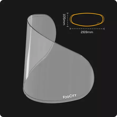 Pinlock FOGCITY Easy Universaali Open Face - Duell ajovarusteet - 58881 - 1
