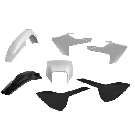 Polisport kit w/ mask Husqvarna TE/FE(17-19) White/black (1) - Duell MP varaosat ja tarvikkeet - 129841 - 1