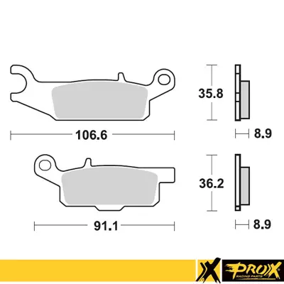 ProX Jarrupalasarja Taakse YFM550/700F Grizzly '07-15 (Left) - Duell MP varaosat ja tarvikkeet - 80341 - 1